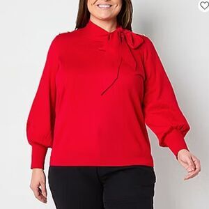 Liz Claiborne Plus SizeWomens Long Sleeve Pullover Sweater 0X